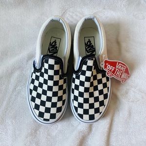 Kids Checkerboard Vans Slip-Ons